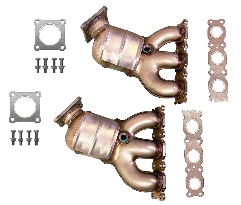 Volvo S80 3.2L 2011-2014 Exhaust Manifold Catalytic Converters Front Rear 4H41162163